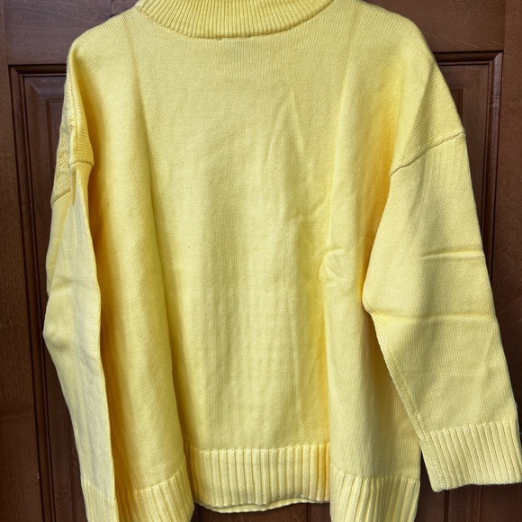 NWT Yellow Talbots Cotton Sweater - Picture 4 of 6